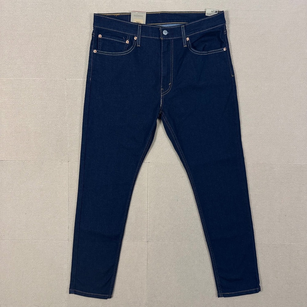 Levi's 512 Jeans NWT Mens 34x30 Slim Taper Dark Wash Indigo Stretch Denim